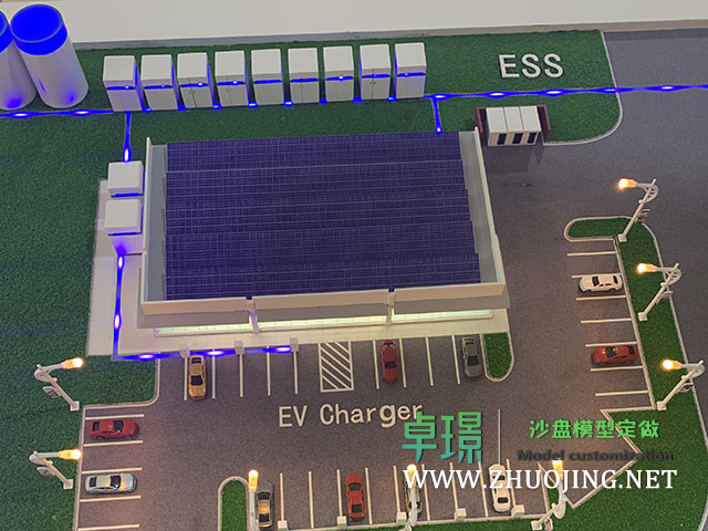 光儲充一體化充電站沙盤模型制作廠家案例